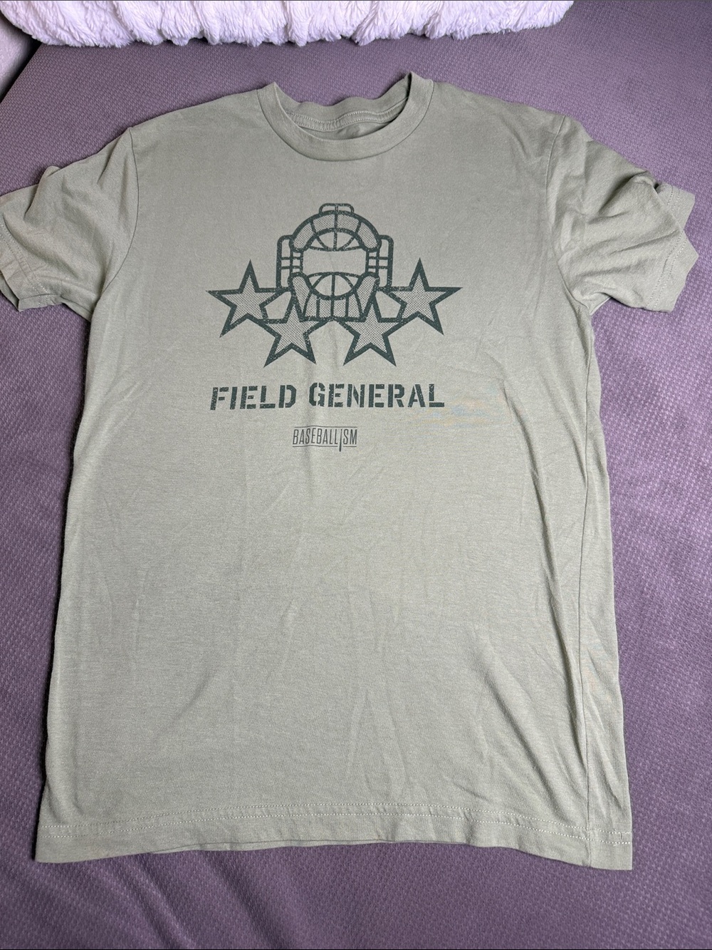 Baseballism Field General Graphic Tee in Light Olive